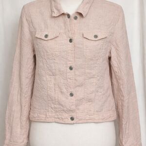 JNY Jones New York Pink Linen Jacket XL